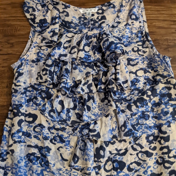 CAbi Sleeveless Silk Top Multi Color - Picture 3 of 10